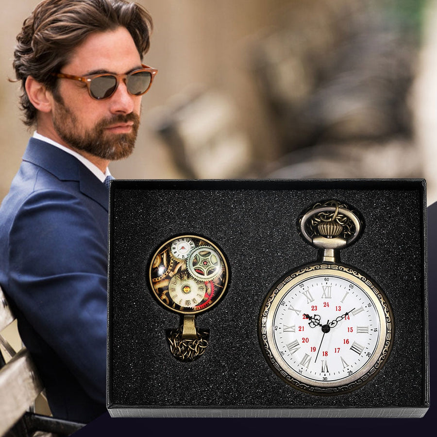 Digital Stainless Steel Pocket Watch Gift Set - Image 20