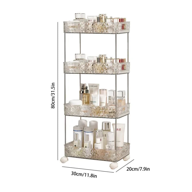 Home Bathroom Storage Organizer Rolling Rack