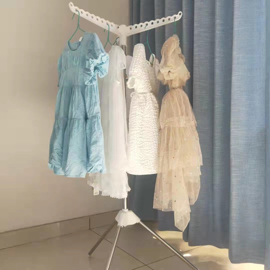Portable Stainless Steel Triangle Clothes Drying Hanger - Image 1