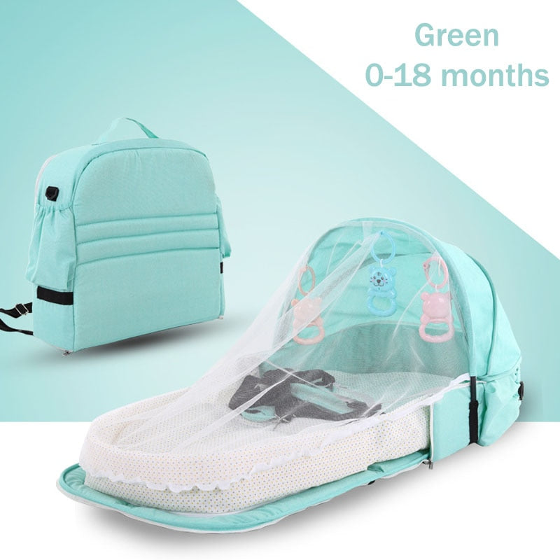 Portable Foldable Crib Baby Nest Backpack