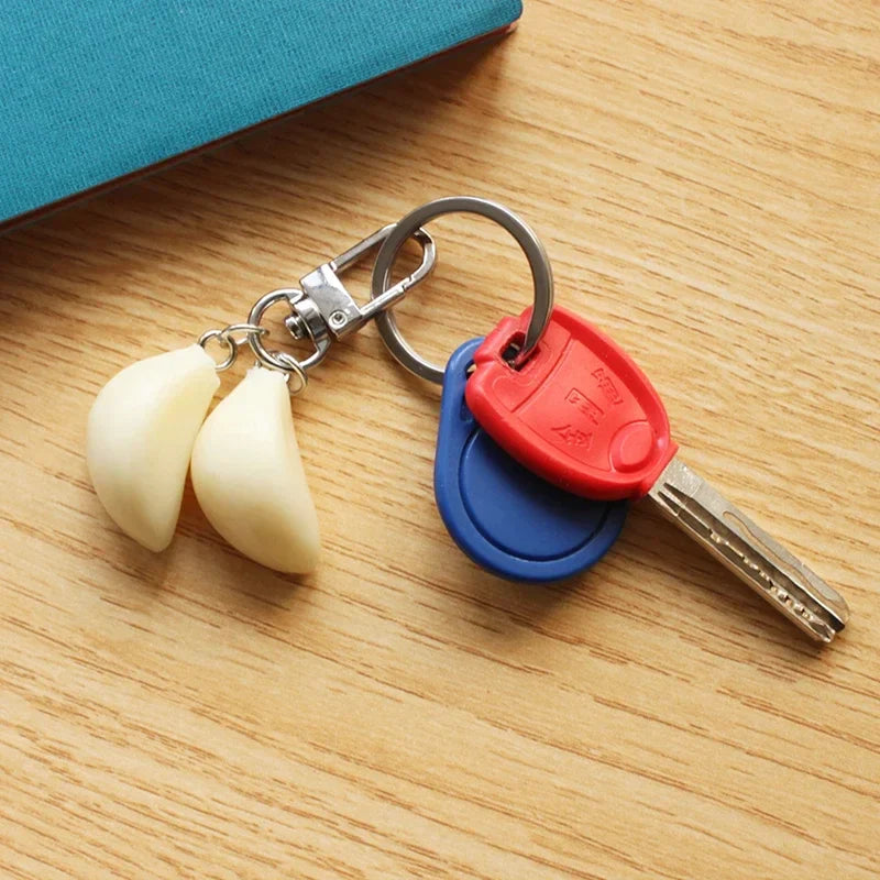 Garlic Pendant Unique Keychain