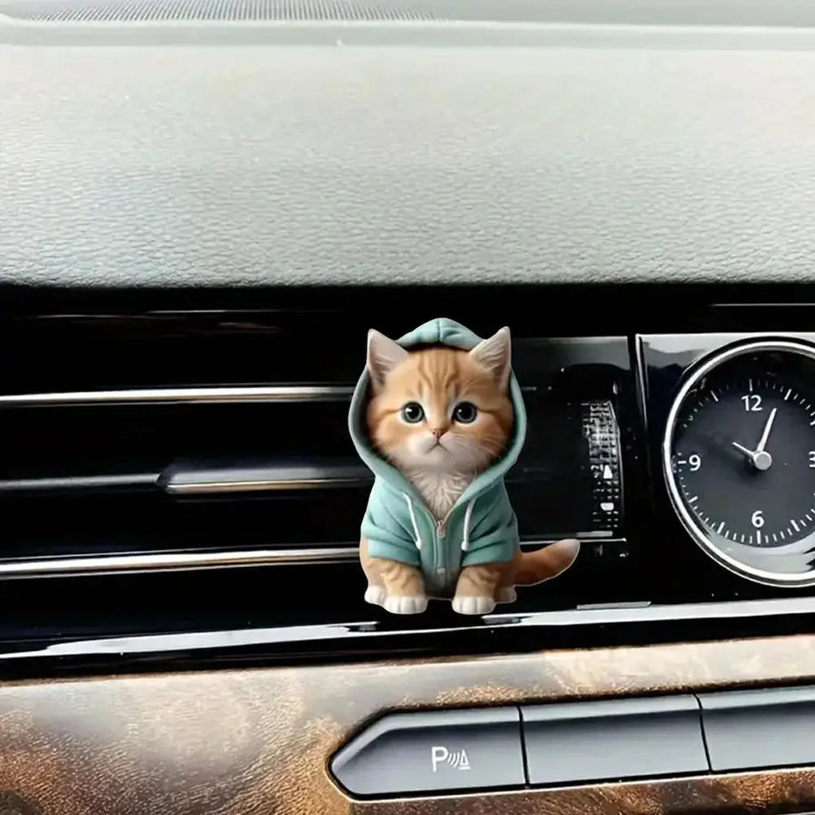Cool Hoodie Cat Clip-On Car Freshener - Image 2