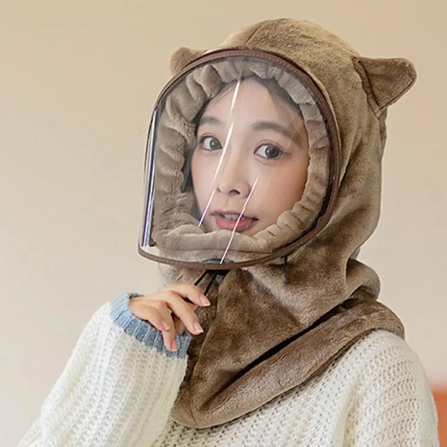 Warm Plush Winter Full Face Hat - Image 0