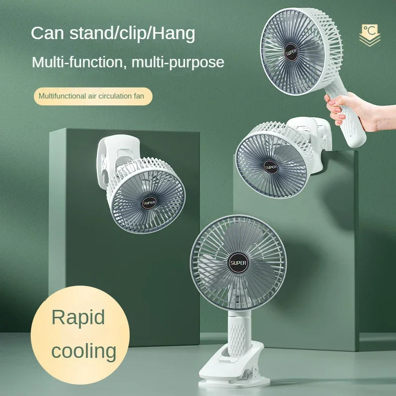 Clip-on Portable Compact USB Rechargeable Cooling Fan - Image 2