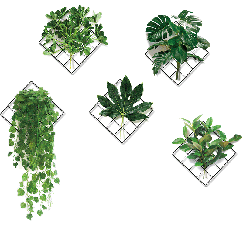 3D Nature Wind Green Plant Wall Sticker - Image 9