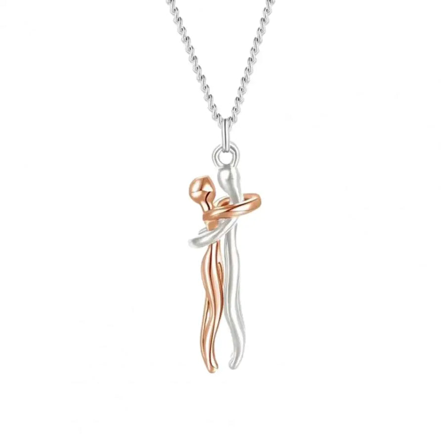 Love Forever Hug Cute Couple Necklace - Image 14