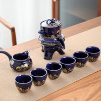Royal Golden Porcelain Dragon Flow Tea Set - Image 3