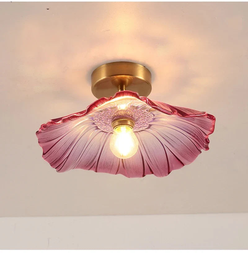 Blush Bloom Vintage Glass Pendant Light