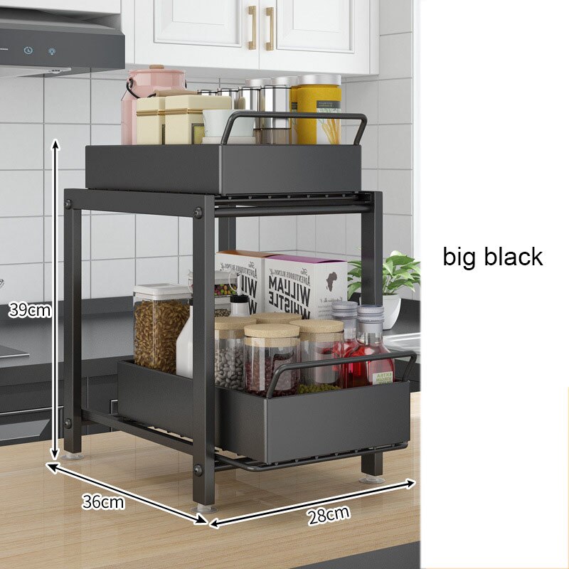 Multi-Layer Under Sink Cabinet Organizer Shelf - Image 9