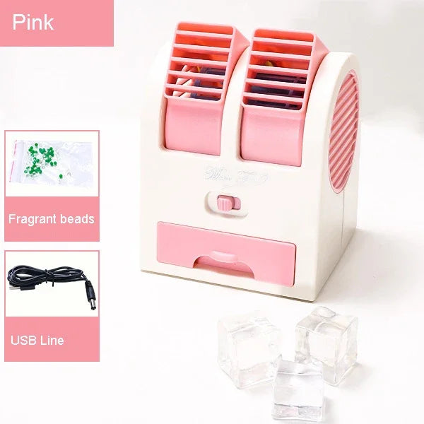 Dual-Outlet Turbo Cooling Desk Humidifier Fan - Image 5
