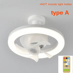 2in1 Radiant Rotating RC Ceiling Fan Lamp