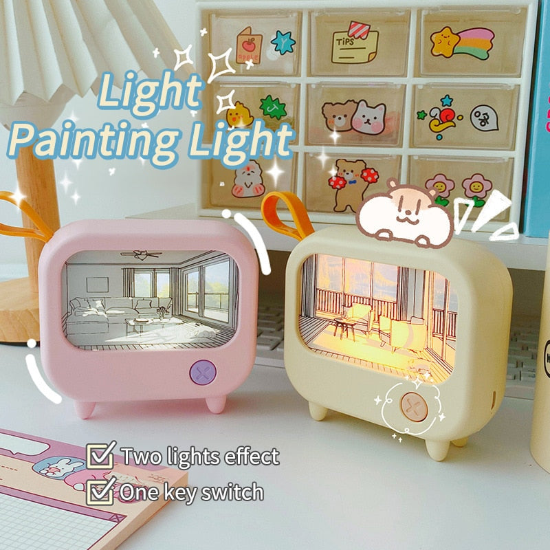 Mini Art TV Painting Decor Night Lamp - Image 4