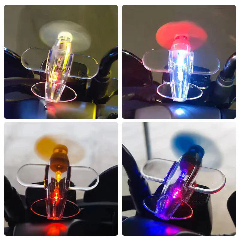 Wind-Powered LED Mini Airplane Car Decor - Image 2