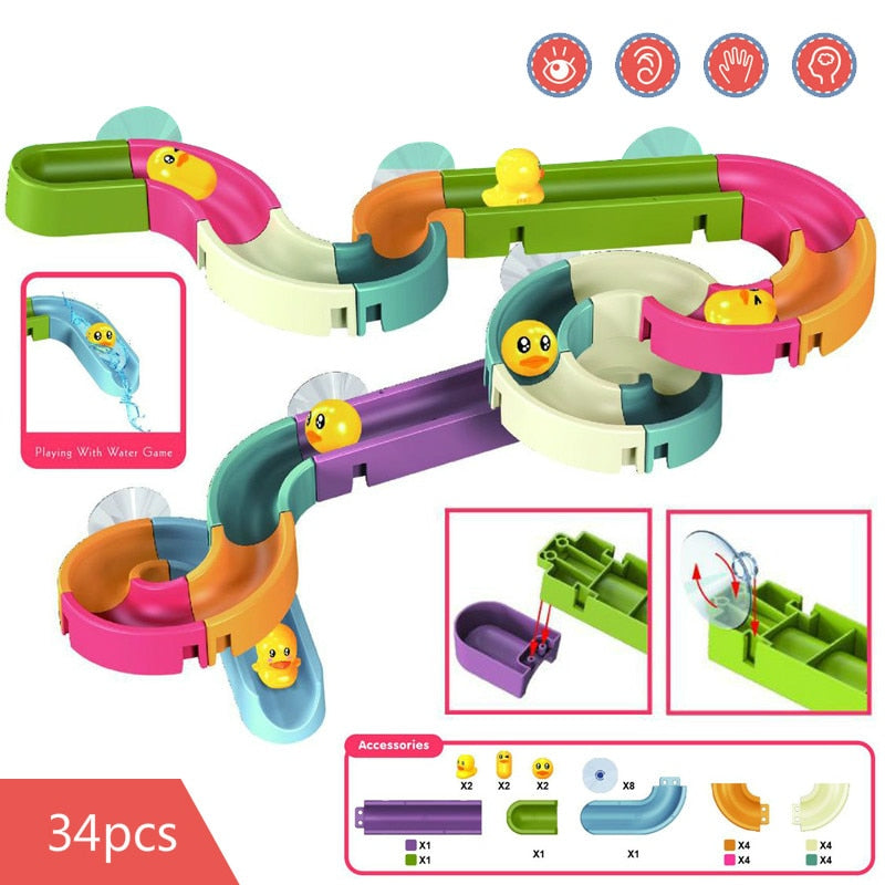 Sliding Ducks Stackable Kids Bath Toy - Image 12