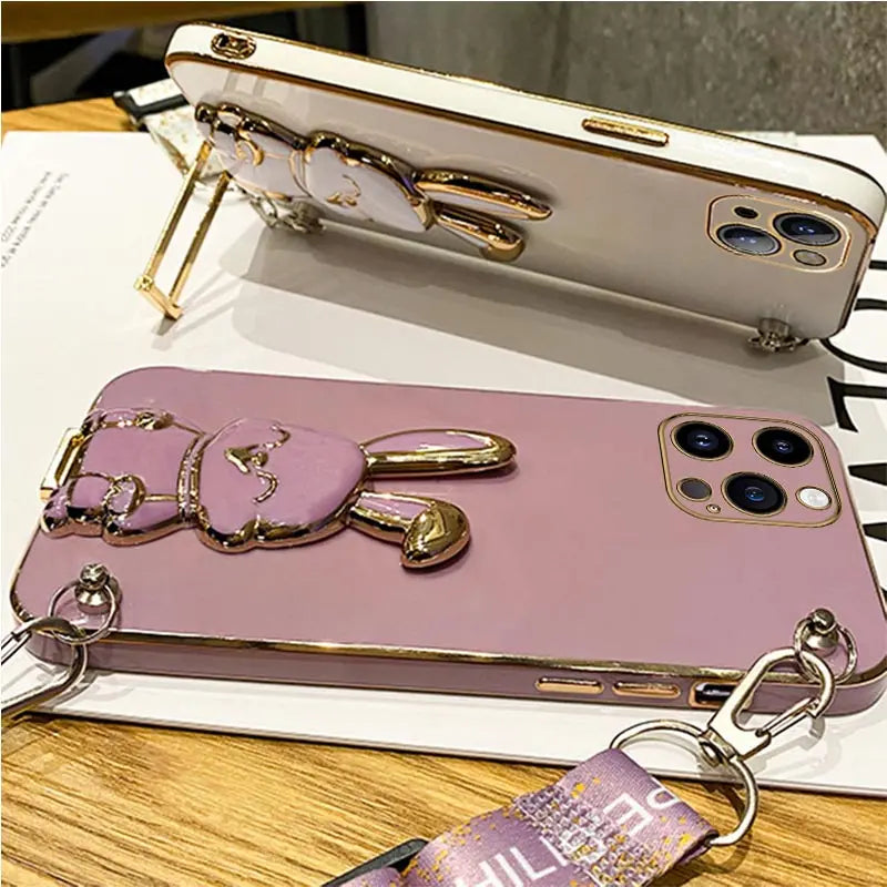 3D Rabbit Ear iPhone Holder Case - Image 2