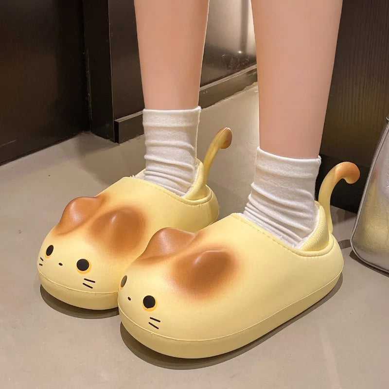 Furry Cat Home Slippers - Image 3