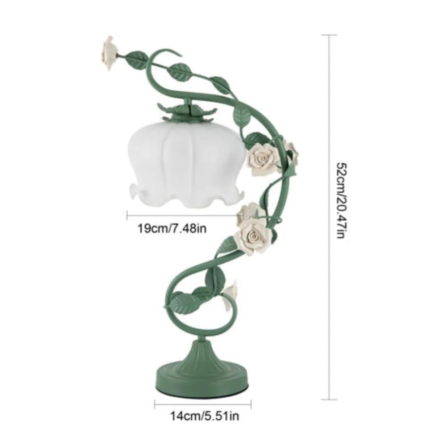 Artistic Nature-Themed Flower Desk Lamp - Image 8