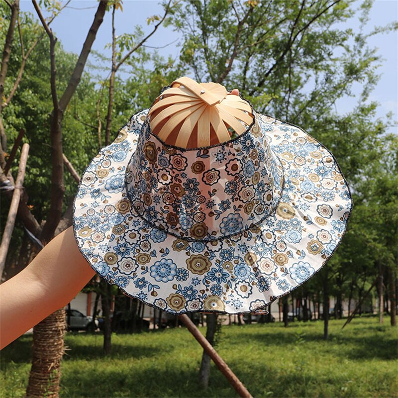 Cute Bamboo Folding Summer Cap