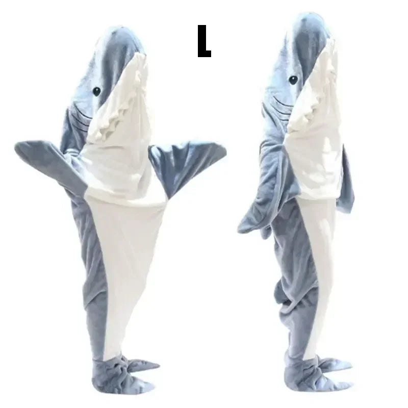 Snuggly Shark Cozy Hooded Onesie Blanket - Image 5