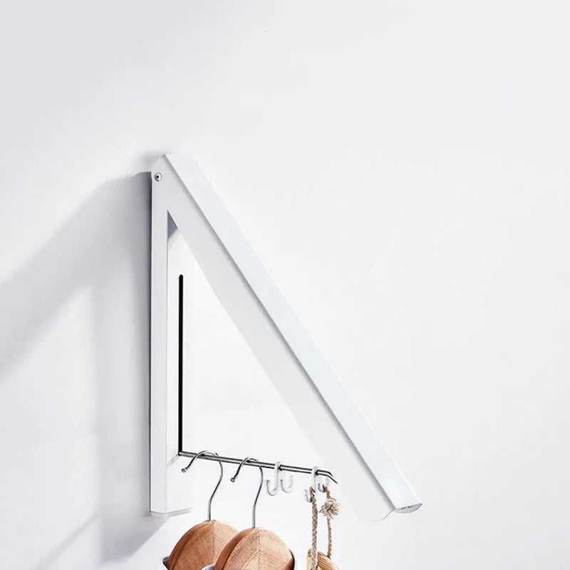 Space Saver Foldable Wall Clothes Aluminum Rack - Image 1