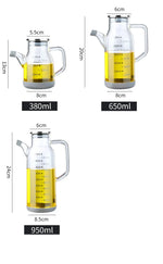 Pure Glass Measuring Scale Oil DispenserBottle