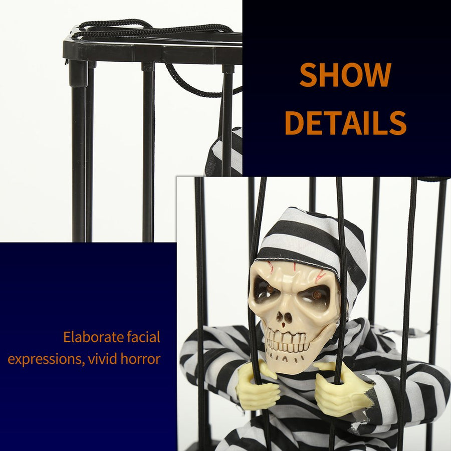 Scary Skeleton Prisoner Halloween Decoration - Image 3