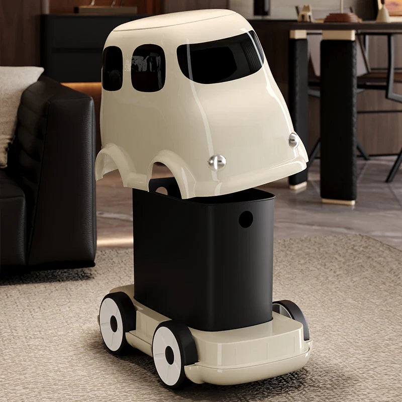 Cartoon Car Kids Ride-On Trash Bin - Image 2