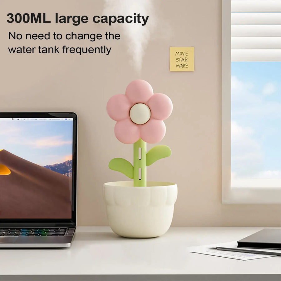 Bloom Mist Flower Humidifier Night Lamp
