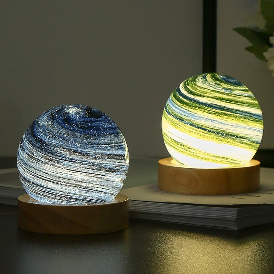 3D Crystal Planets Atmosphere Night Lamp - Image 3