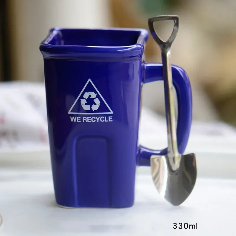 Large Trash Can Ceramic Creative Mug - Image 7