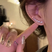 Korean Shiny Zircon Crystal Earrings - Image 5