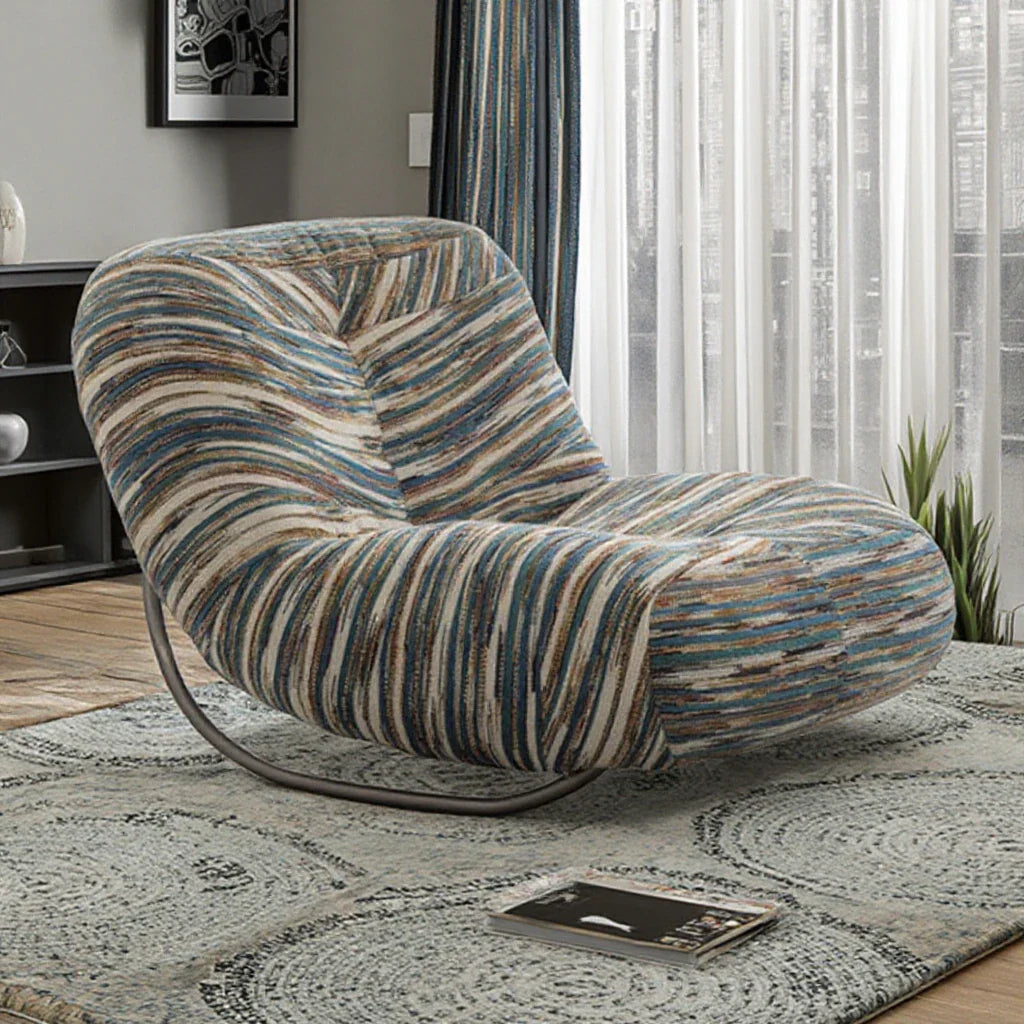 Italian Lounge Modern Curved Rocking Chair - Image 4