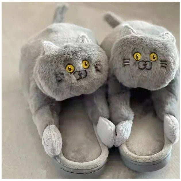 Cuddle Cat Plush Slippers