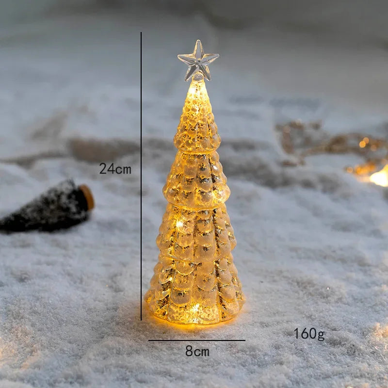 Christmas Time LED Frosted Glass Tree Lamp - Image 5