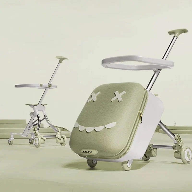 Hop On Kids Ride-On Travel Suitcase Stroller - Image 3