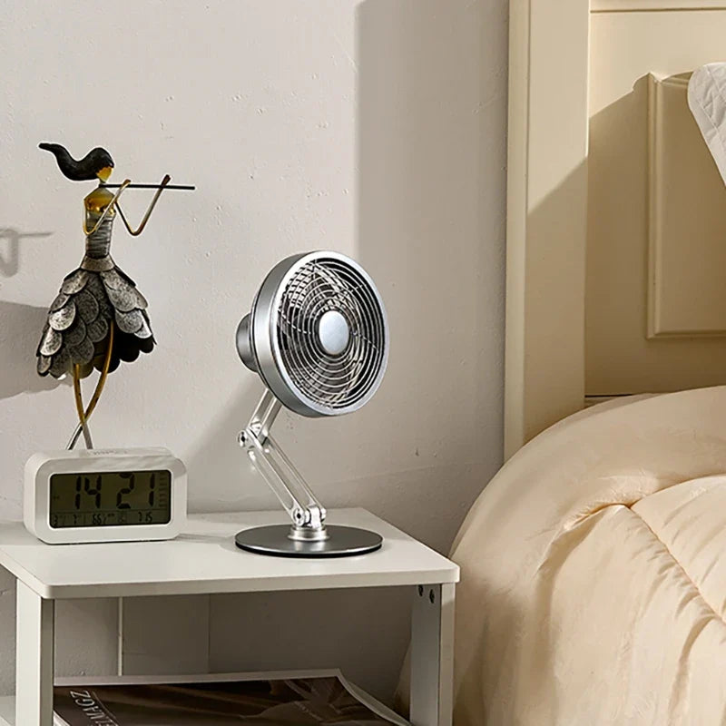 Height-Adjustable Stand Compact Turbo Mini Desk Fan - Image 1