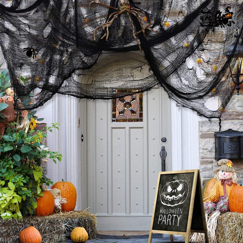 Artificial Stretchy Cobweb Halloween Decoration - Image 2