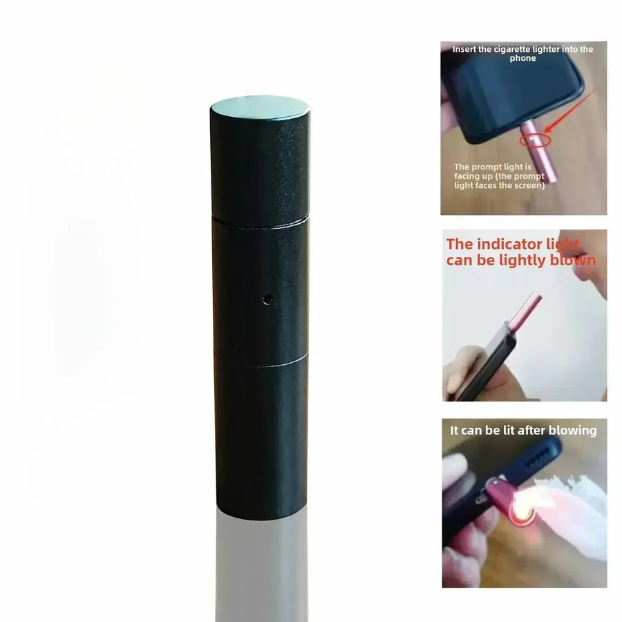 Heat Coil Breath Trigger Windproof Phone Lighter - Image 9