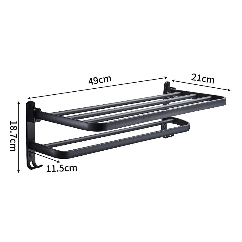 Elegant Life Space-Saving Foldable Aluminum Towel Rack - Image 7