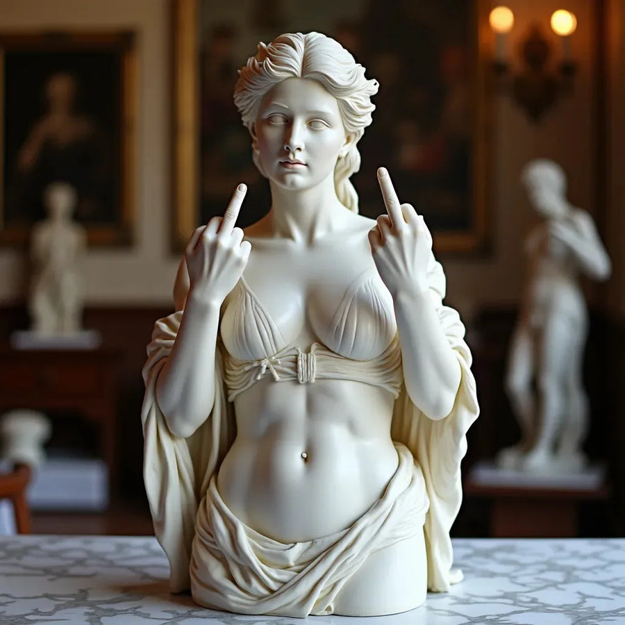 Roman Bust Middle Finger Home Decor - Image 3
