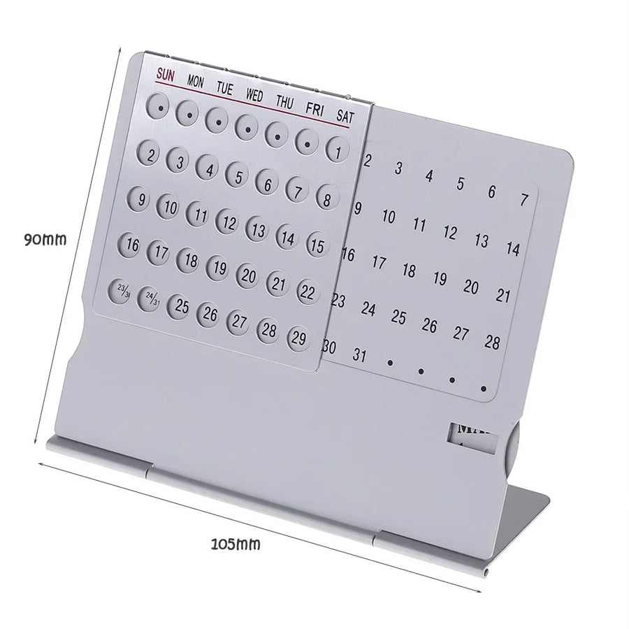Aluminum Rotating Dial Perpetual Desk Calendar - Image 7