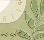 Elegant Leaf LED Silent Wall Clock