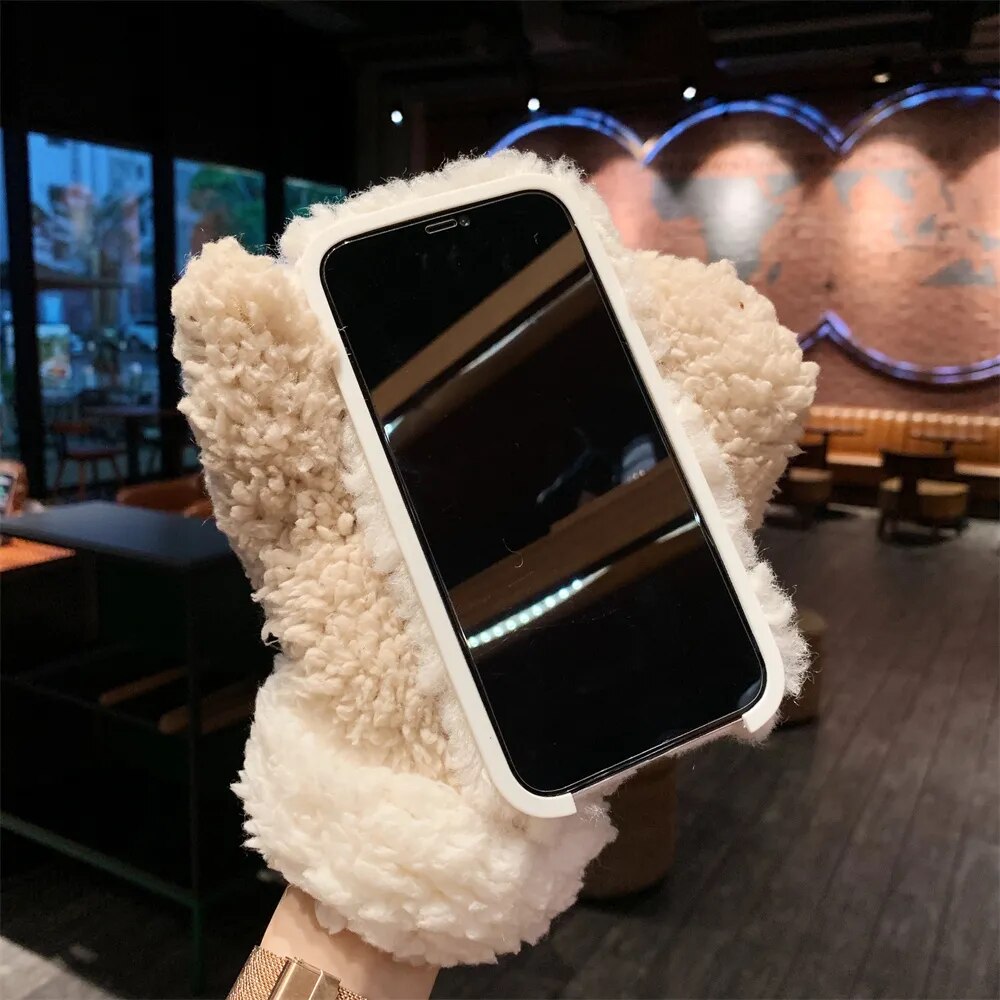 Fluffy Fur iPhone Case Glove