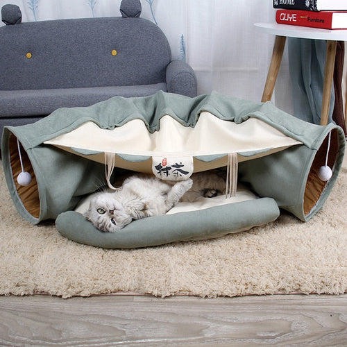 Pet Crawl Foldable Bed Tunnel Toy House - Image 0