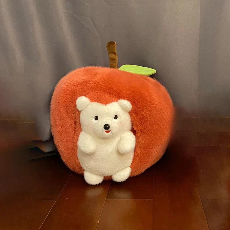 Adorable Puffy Hedgehog Apple Plushie