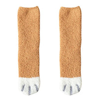 Plush Winter Cute Cat Paws Sock - Image 7
