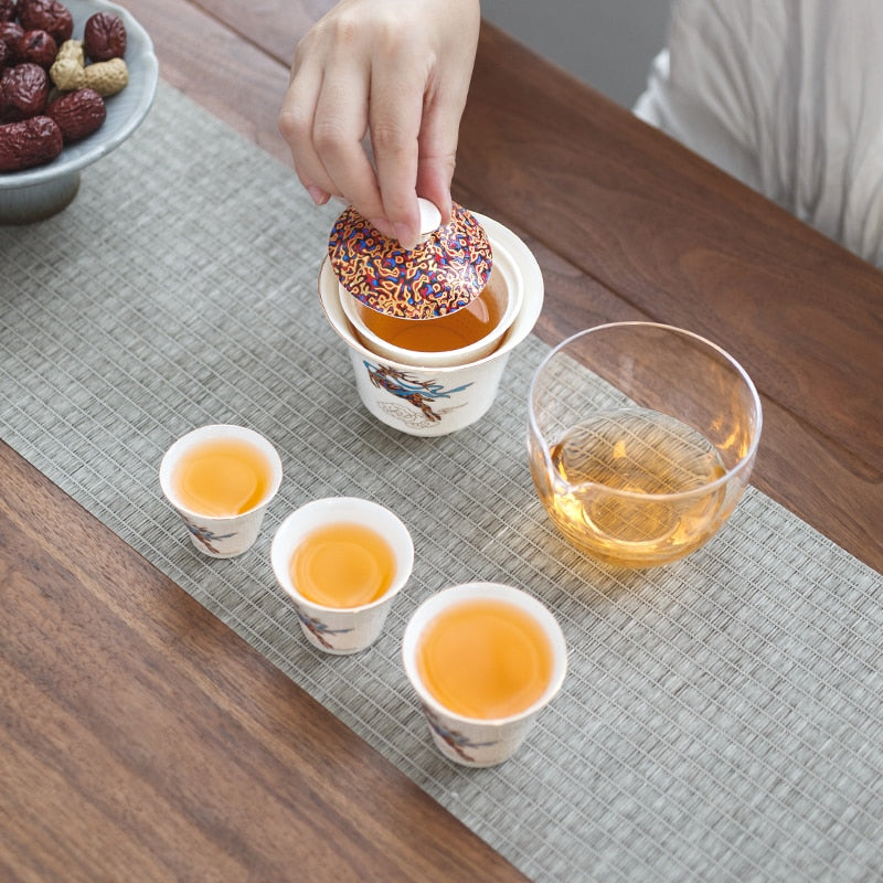 Magical Winter Ceramic Tea Cup Set - Image 5