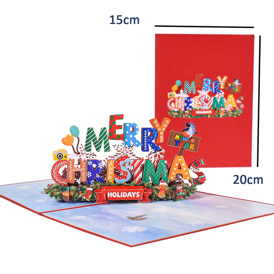 3D Pop-Up Cheerful Christmas Gift Cards - Image 19