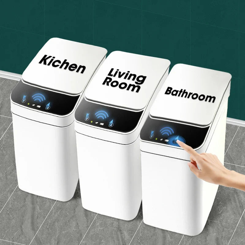 Waterproof Smart Wave Sensor Automatic Trash Can - Image 1