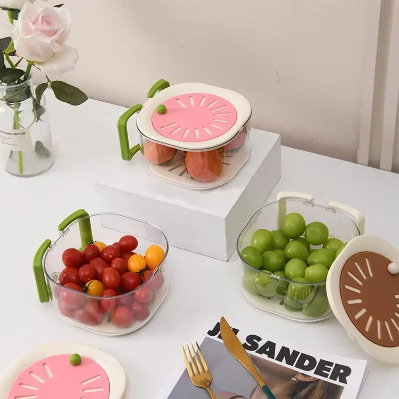 Dust-Proof Fruit Drainer Basket - Image 3